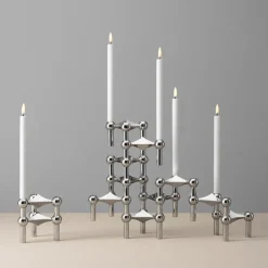 Set de 2 Velas LED STOFF Uyuni Lighting, blanco