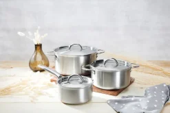 set de cacerolas con tapas de Buyer Alchimy 6 piezas, Acero inoxidable