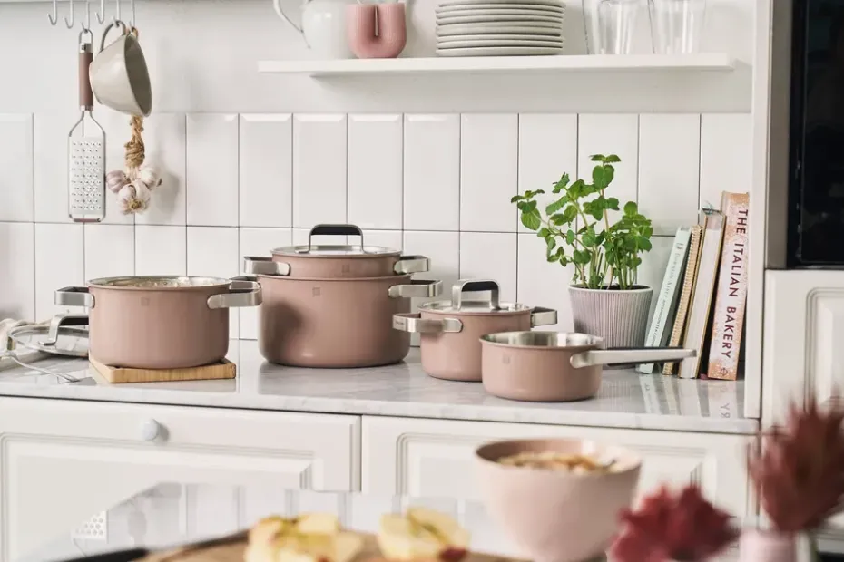 Set de cacerolas Zwilling Pure 5 piezas, Rosa