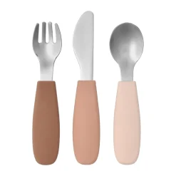 Set de cubiertos Dine de silicona de 3 piezas, Blush