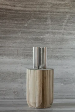 Set de cuchillos con bloque de cuchillos Base 5 piezas, Wood-steel grey