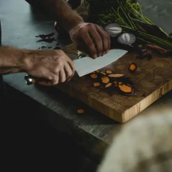 Set de cuchillos, cuchillo de chef + cuchillo para verduras Norden 2 piezas, Acero inoxidable-abedul