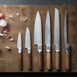 Set de cuchillos, cuchillo de chef + cuchillo para verduras Norden 2 piezas, Acero inoxidable-abedul