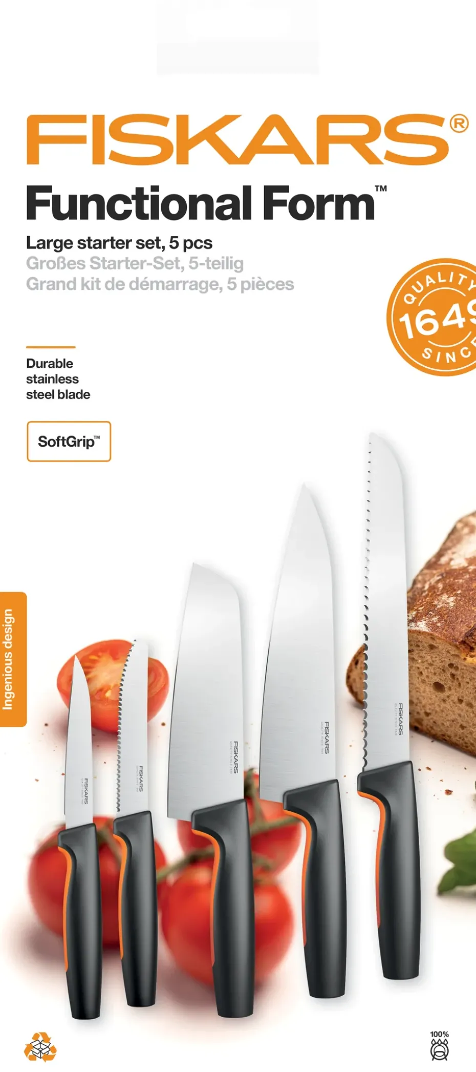 Set de cuchillos grandes Functional Form, 5 piezas