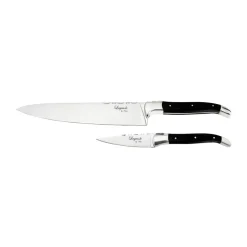 Set de cuchillos Laguiole By Hâws para pelar y chef, 2 piezas, Madera negra