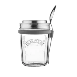 Set de desayuno cuenco de vidrio + cuchara, 0,35 L