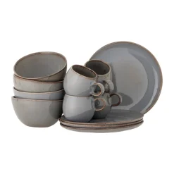 Set de desayuno Sandrine, 12 piezas, Gris