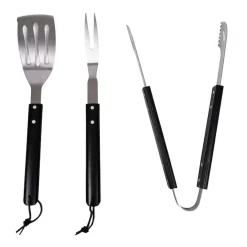 Set de grill Fredde BBQ 3 piezas, negro