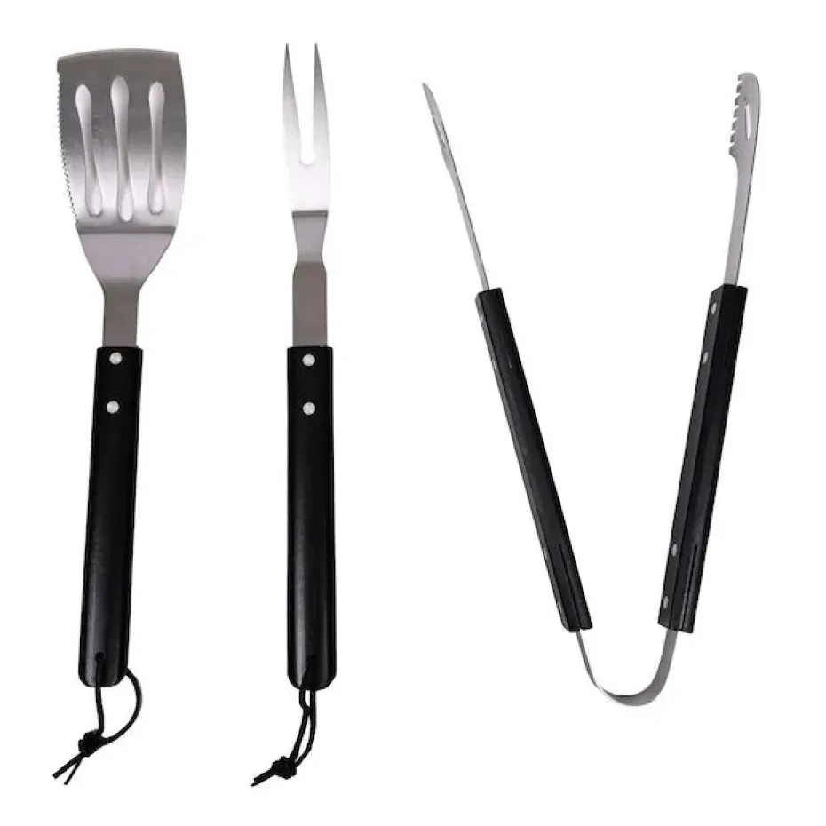Set de grill Fredde BBQ 3 piezas, negro