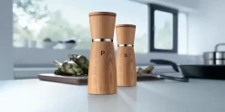 Set de molinillo de sal y pimienta Ceramill Nature, roble