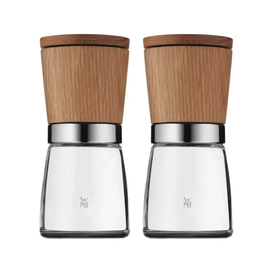 Set de molinillos de especias Ceramill, roble-vidrio
