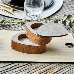 Set de pimentero y salero Curve, Natural-gris antracita