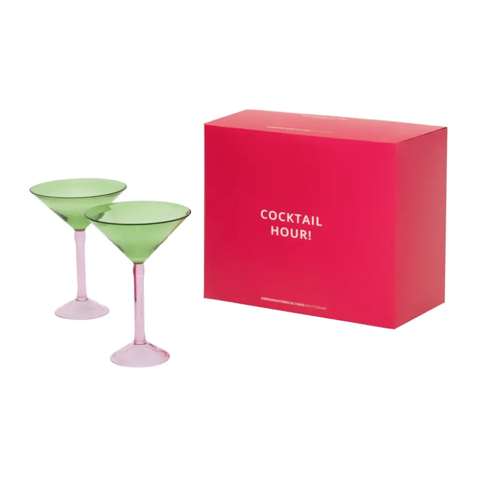 Set de regalo de copas de martini Urban Nature Culture, 2-pack, Green