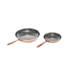 Set de sartenes con recubrimiento hybrid coating Hâws Santo, 2 piezas, Oro rosado