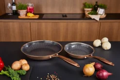 Set de sartenes con recubrimiento hybrid coating Hâws Santo, 2 piezas, Oro rosado