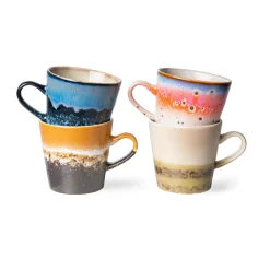 Set de tazas de cerámica Americano, 70's 4-pack 26 cl, Pegasus