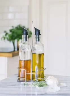 Set de vinagrera y aceitera Olive 35 cl, vidrio
