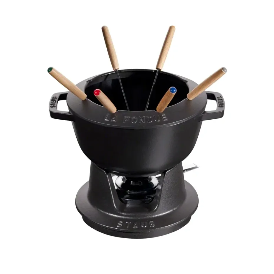 Set fondue Staub 2,35 l, negro