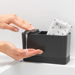Set organizador para el fregadero Brabantia, gris oscuro