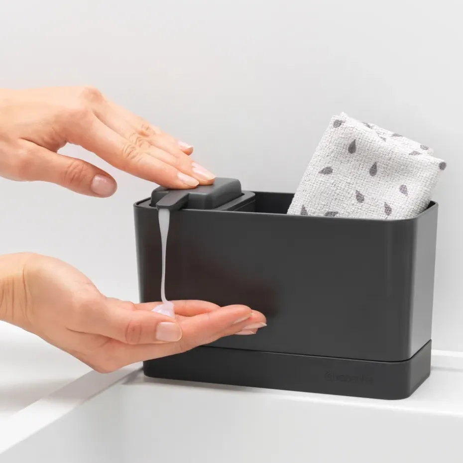 Set organizador para el fregadero Brabantia, gris oscuro