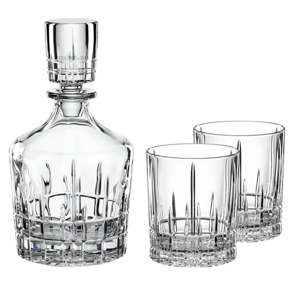 Set whiskey Perfect Serve 3 piezas, transparente