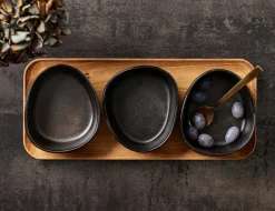 Setd e boles con bandeja Raw Organic, Titanium Black
