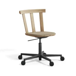Silla Alt base giratoria con asiento tapizado roble, Hallingdal 65-220-natural aceite