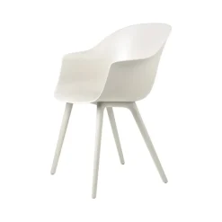 Silla Bat Dining Outdoor, Alabaster white