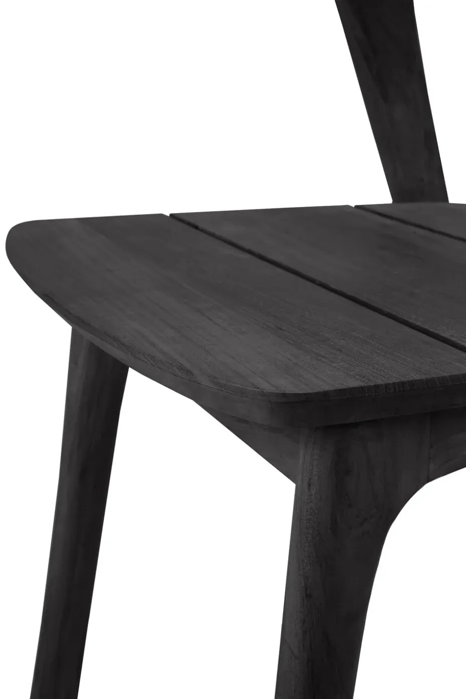 Silla Bok outdoor, Teca tintada en negro