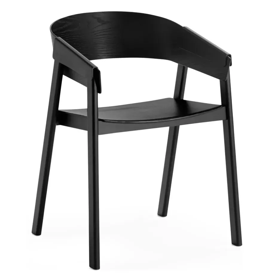 Silla con reposabrazos Cover, negro