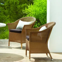 Silla con reposabrazos Lansing weave, Natural