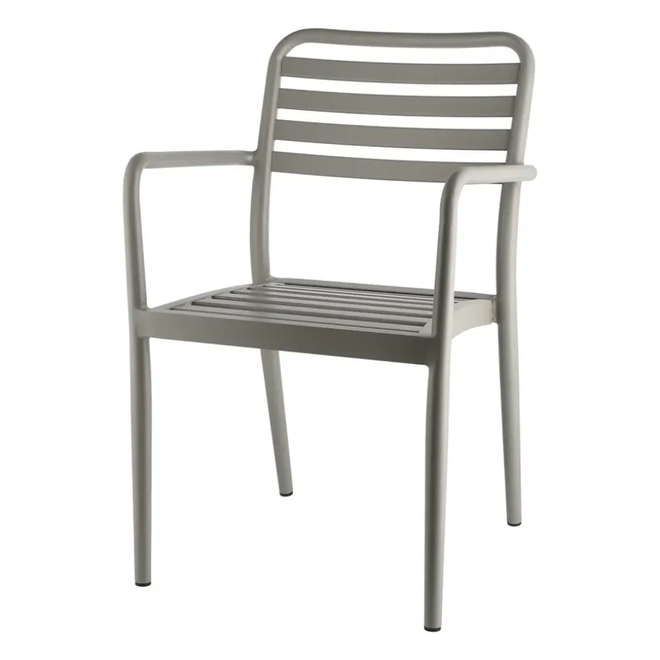 Silla con reposabrazos Messina, Taupe
