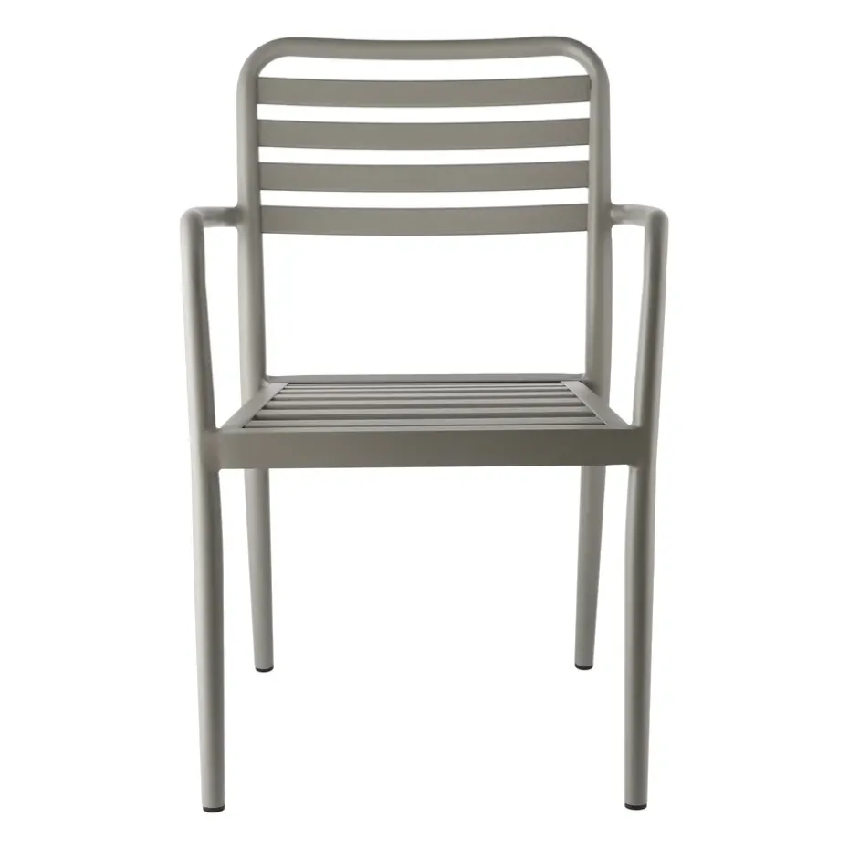 Silla con reposabrazos Messina, Taupe