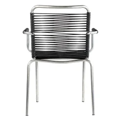 Silla con reposabrazos Mya aluminio, Black