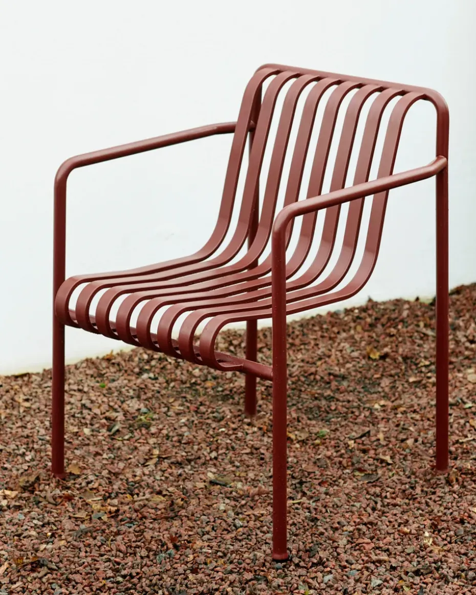 Silla con reposabrazos Palissade, Iron red