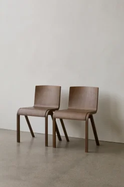 Silla de comedor Ready, Roble teñido rojo