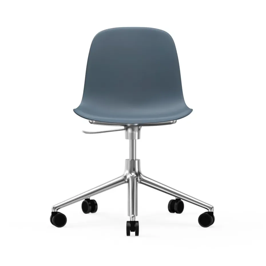 Silla de oficina Form chair swivel 5W, Azul, ruedas de aluminio