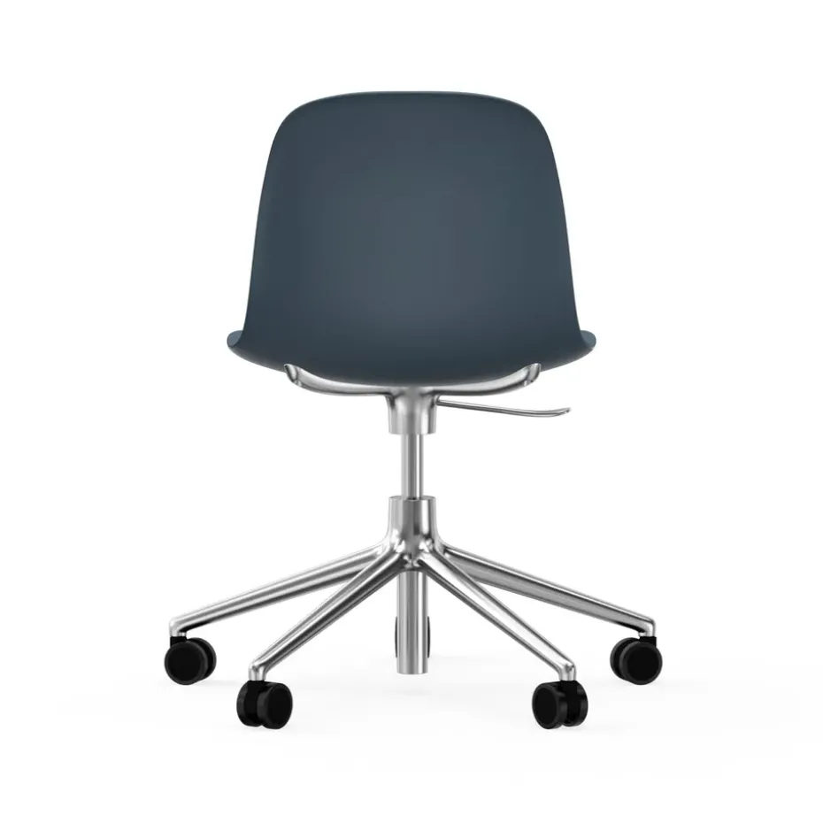 Silla de oficina Form chair swivel 5W, Azul, ruedas de aluminio
