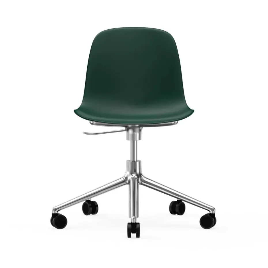 Silla de oficina Form chair swivel 5W, Verde, aluminio, ruedas