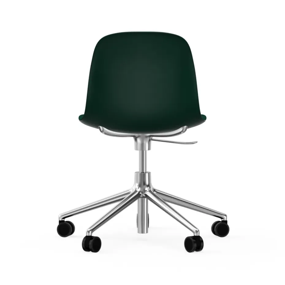 Silla de oficina Form chair swivel 5W, Verde, aluminio, ruedas