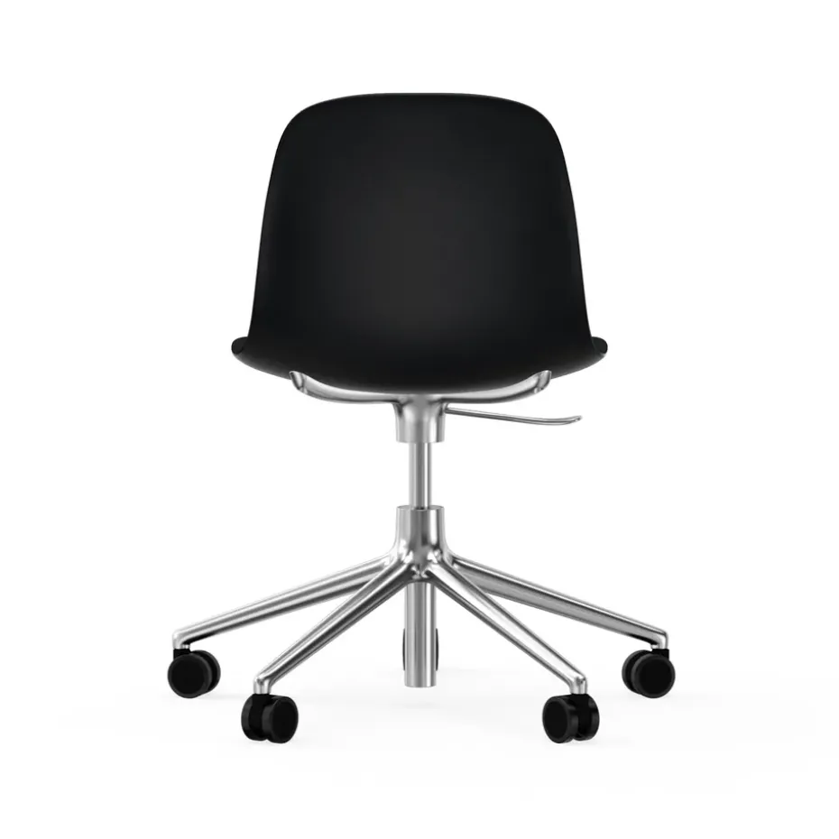 Silla de oficina Form chair swivel 5W, Negro, aluminio, ruedas