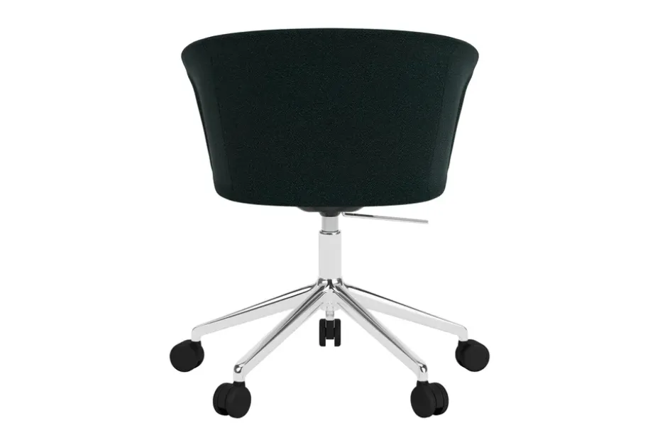 Silla de oficina Kendo Swivel con 5 ruedas, Pine-polished aluminium