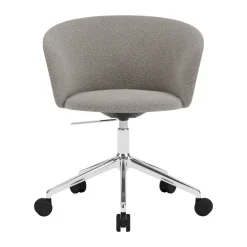 Silla de oficina Kendo Swivel con 5 ruedas, Porcelain-polished aluminium