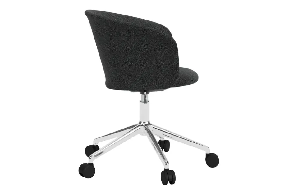 Silla de oficina Kendo Swivel con 5 ruedas, Graphite-polished aluminium