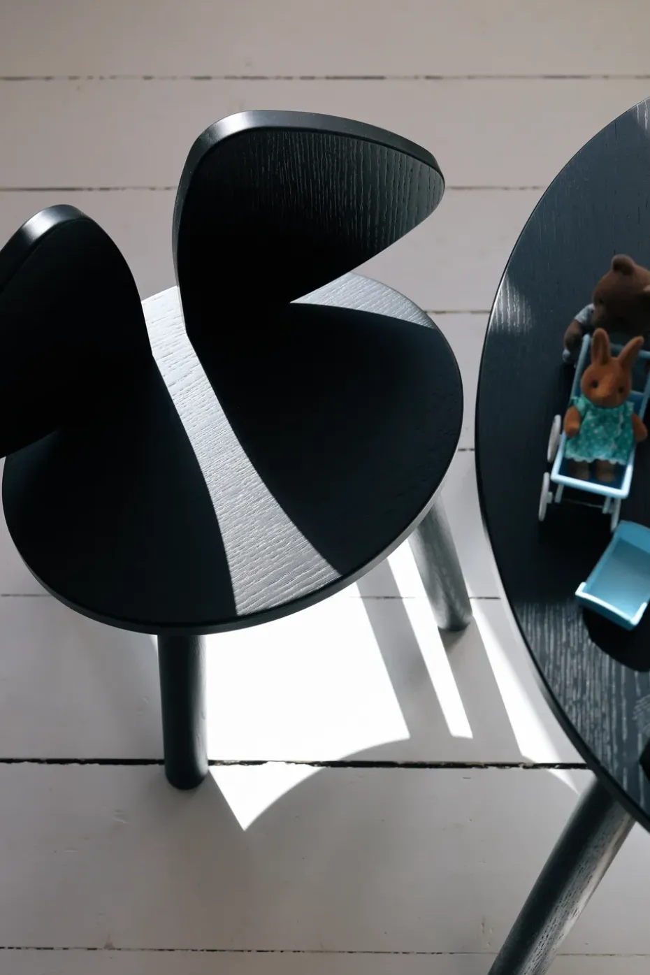 Silla infantil Mouse Chair, Negro