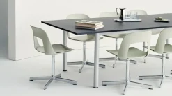 Silla Layout Chair 131, Cream white-aluminio pulido