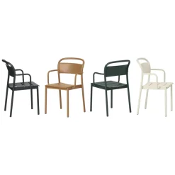 Silla Linear steel armchair, Dark green