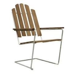 Silla para tomar el sol A3, Teca-estructura galvanizada en caliente