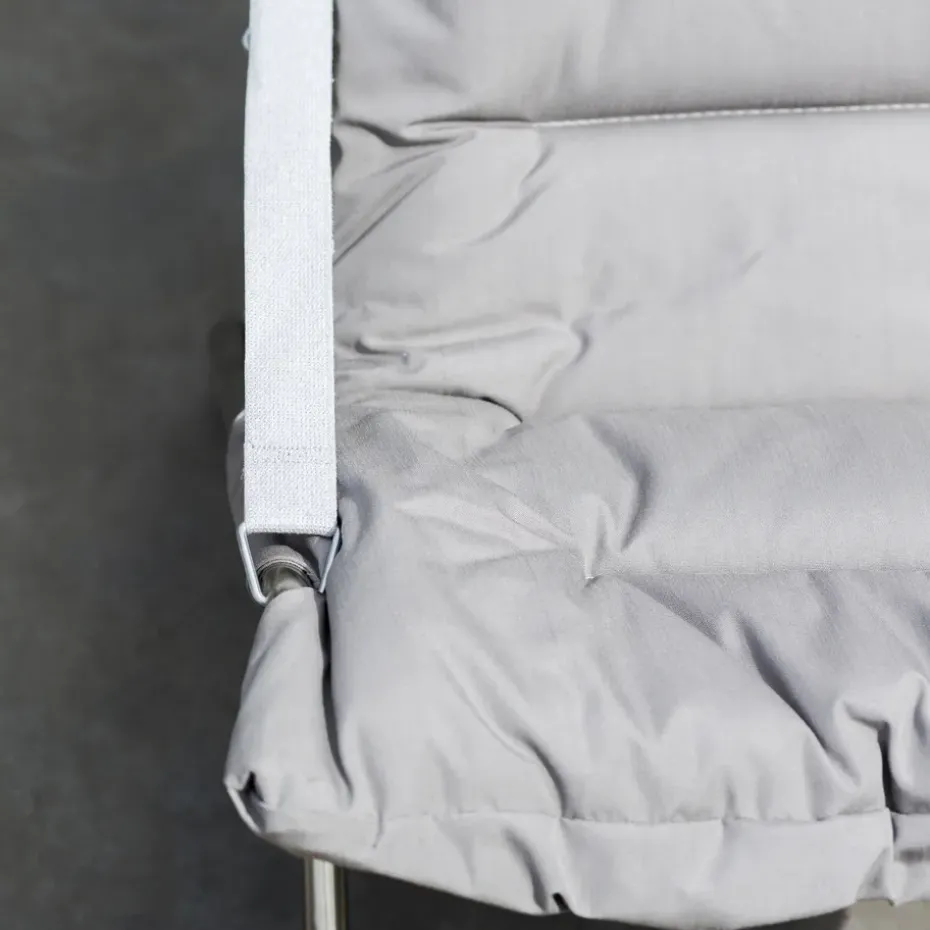 Silla para tomar el sol Fiesta Soft, Tela grey, estructura de aluminio