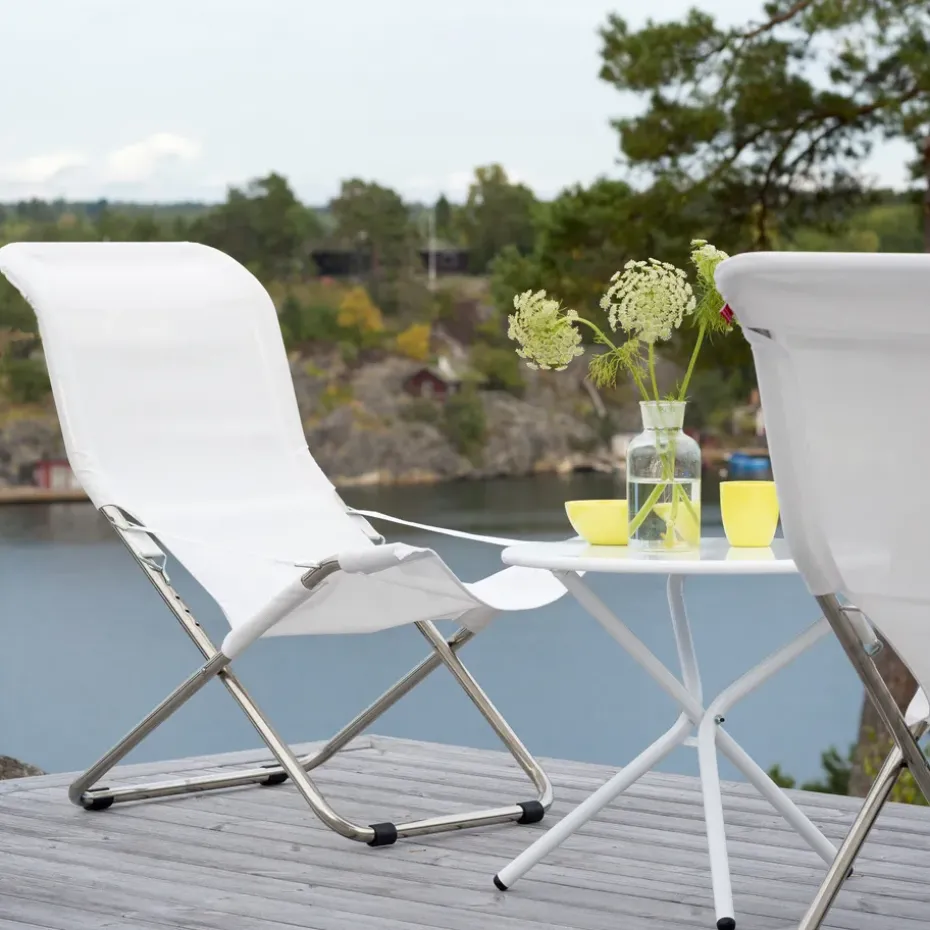 Silla para tomar el sol Fiesta, Blanco